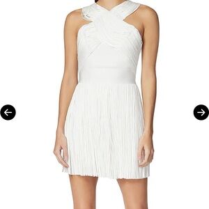 Herve Leger White Crisscross Mini Dress (NEW, never used)